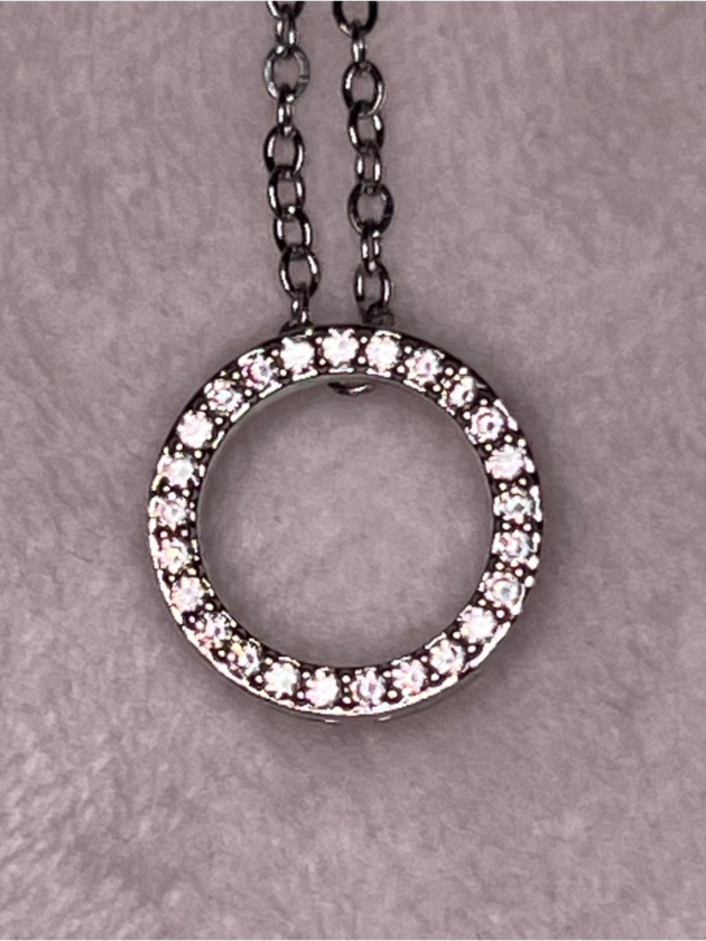 Circle Pendant on S.Steel Chain Necklace